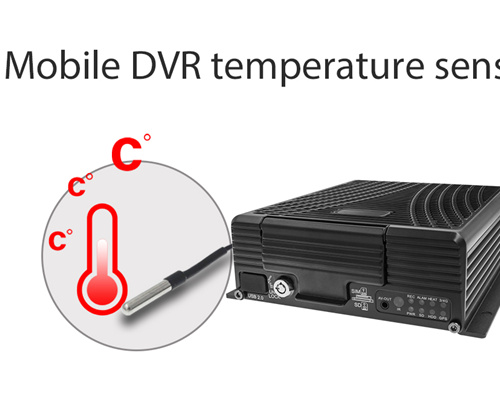 Mobile DVR temperature sensor