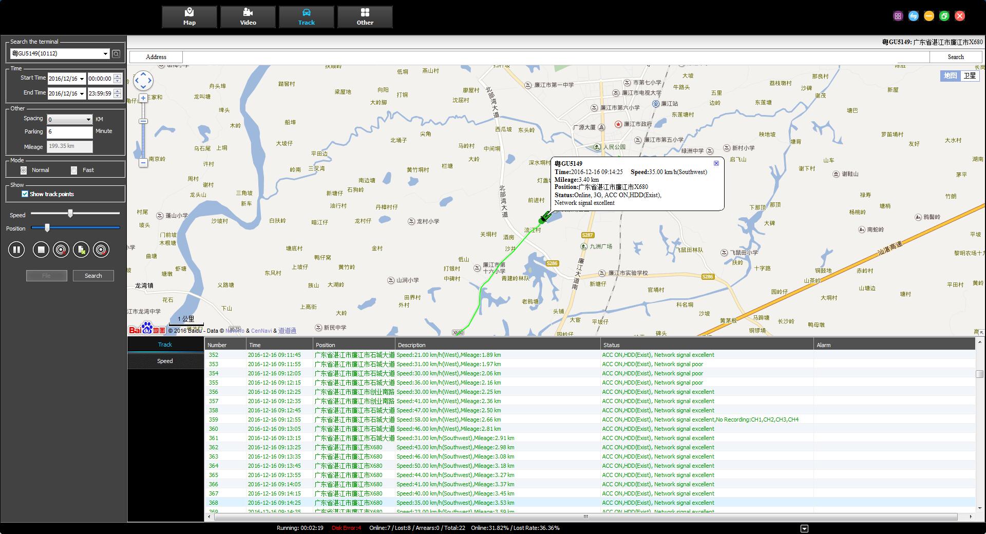 The computer IVMS Client for Intelligent vehicle monitoring system Picture8 The computer IVMS Client for Intelligent vehicle monitoring system Picture8