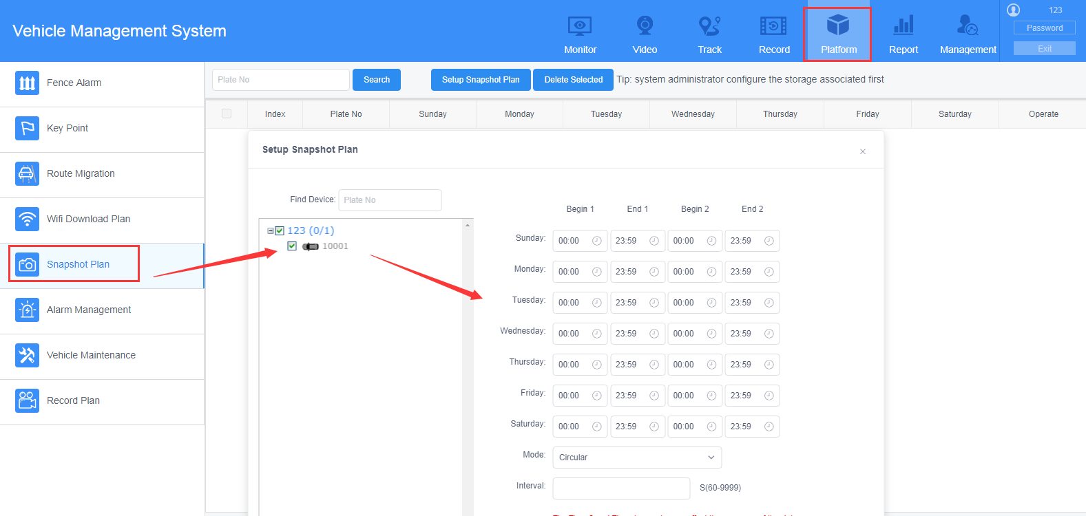 How to Set Snapshot Plan on the IVMS Server Picture2 How to Set Snapshot Plan on the IVMS Server Picture2
