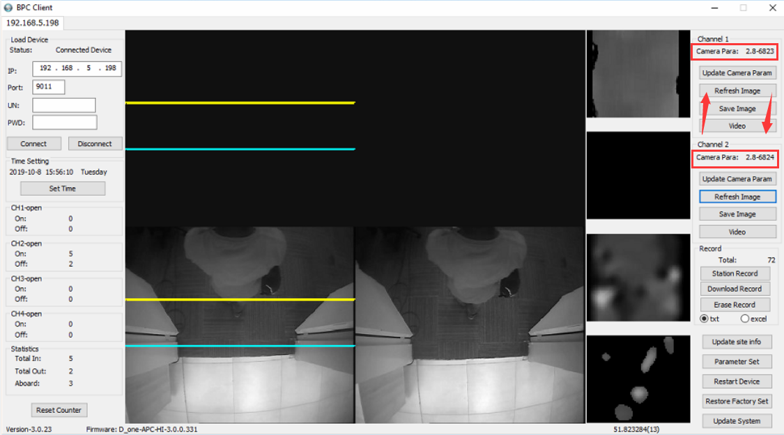 How to update parameter of Passenger Counter camera Picture5 How to update parameter of Passenger Counter camera Picture5