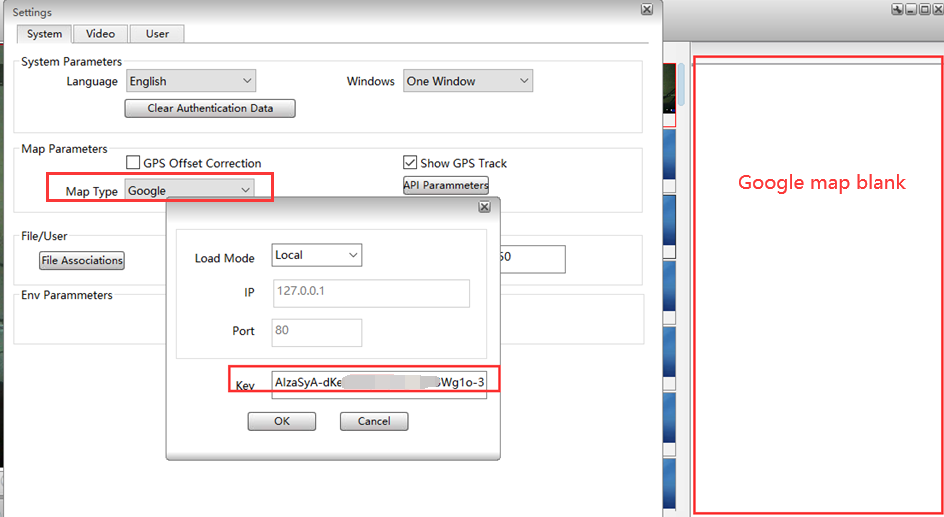 Check the validity of Google map API KEY when use MDVR Player Picture1 Check the validity of Google map API KEY when use MDVR Player Picture1
