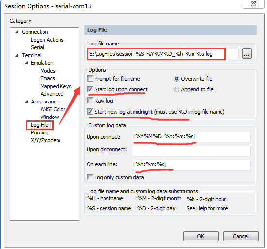 How to get MCU debug log using SecureCRT Picture6 How to get MCU debug log using SecureCRT Picture6