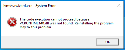 How to solve the System Error of ivmssvrwizard.exe Picture1 How to solve the System Error of ivmssvrwizard.exe Picture1