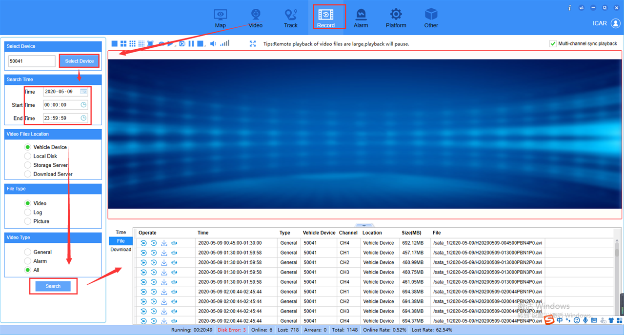 How to search the GPS track via record in New IVMS client side Picture1 How to search the GPS track via record in New IVMS client side Picture1