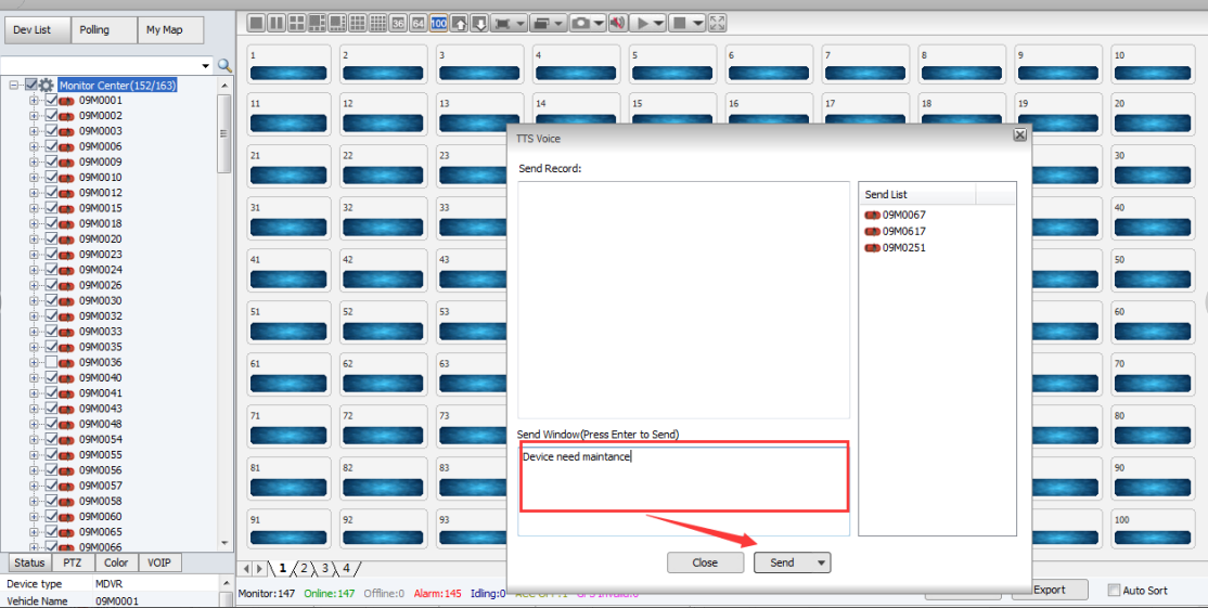 How to send TTS the MDVR Picture3 How to send TTS the MDVR Picture3