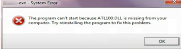 How to solve the issue about missing ATL100.DLL Picture1 How to solve the issue about missing ATL100.DLL Picture1
