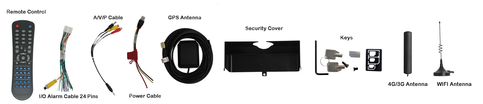 4 channel HDD AI MDVR JH4AN-HD Packaging Box Accessories 4 channel HDD AI MDVR JH4AN-HD Packaging Box Accessories
