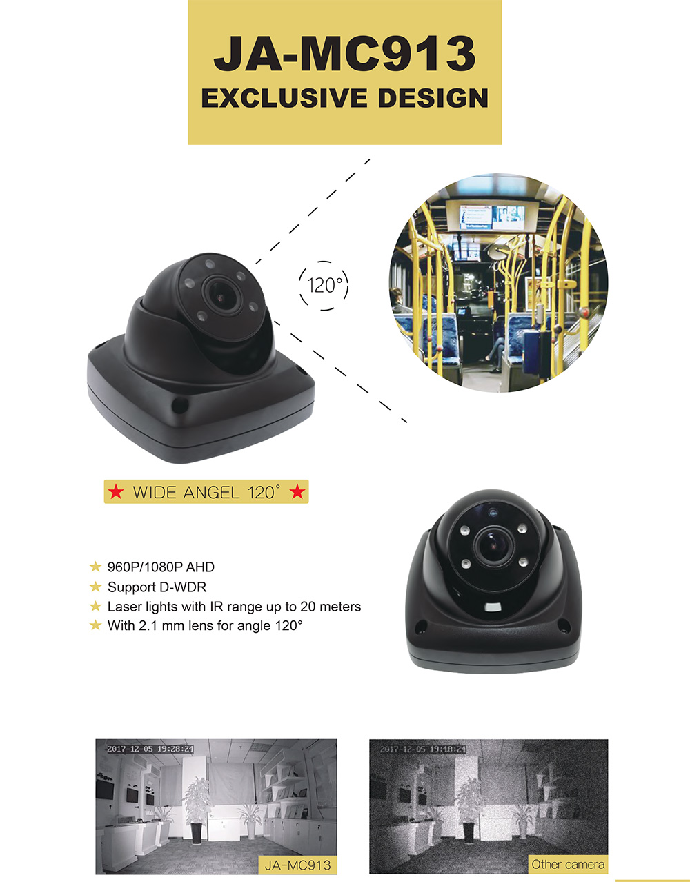 Metal-cased high-resolution Car AHD Camera JA-MC913 Picture2 Metal-cased high-resolution Car AHD Camera JA-MC913 Picture2