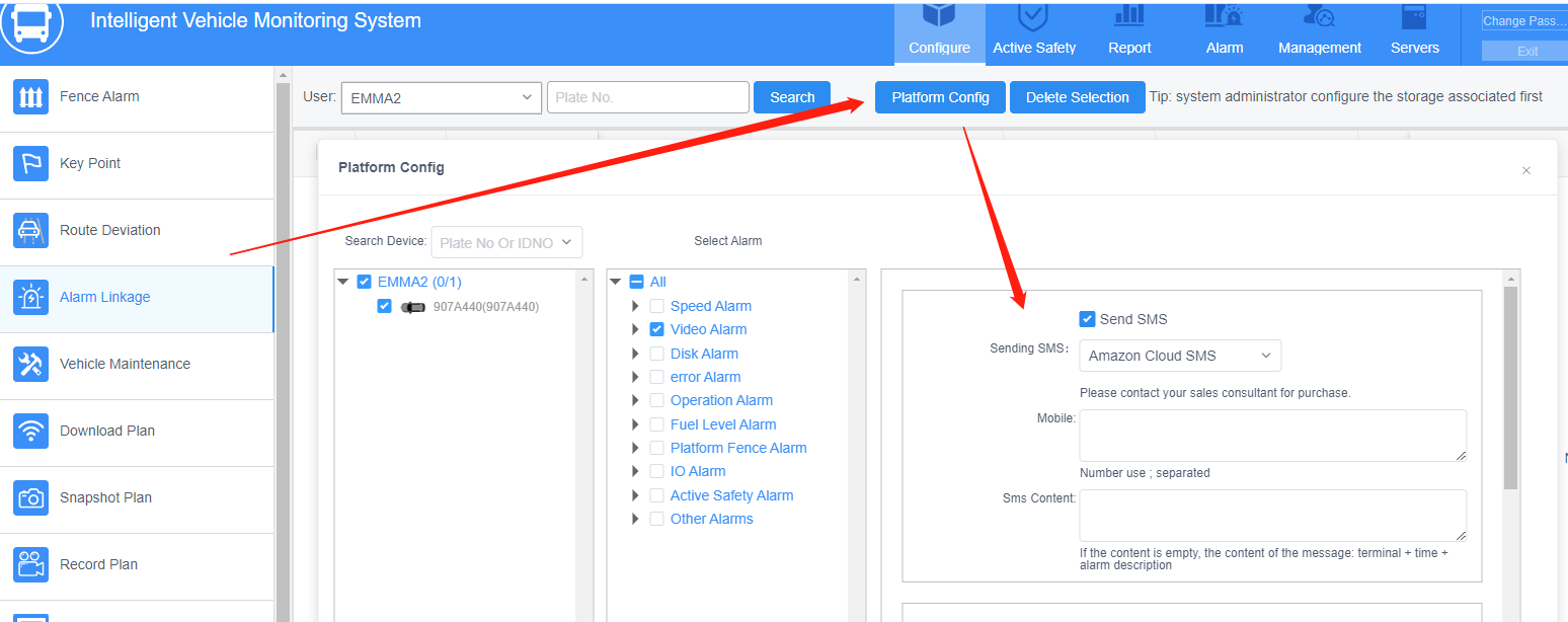 SMS Push Settings for IVMS Picture5 SMS Push Settings for IVMS Picture5
