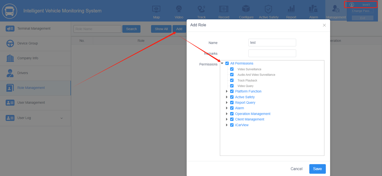 How to set the account validity & license and role in IVMS? Picture1